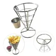 High Quality Stainless Steel French Fries Holder with Sauce Bowl - 2