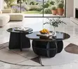 2-in-1 Nordic Glass Center Table Set - 1