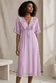 Serenade Lace-Trimmed Lilac Nightgown - 3