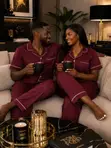 Blissful Pink Couple's Lounge Set - 1
