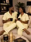Blissful Pink Couple's Lounge Set - 2