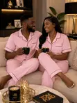 Blissful Pink Couple's Lounge Set - 3