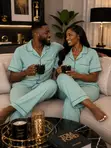 Blissful Pink Couple's Lounge Set - 4