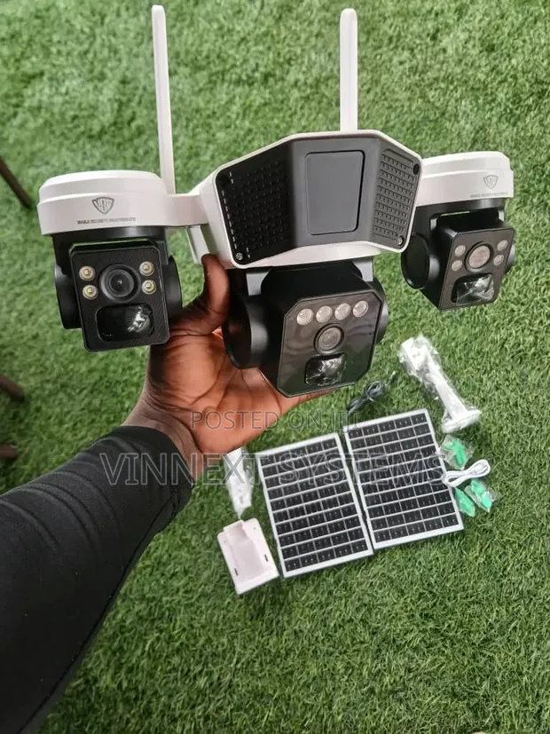 Three Lens Solar Camera with 4G LTE - 1