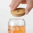 500ml Transparent Glass Cup with Straw - 2