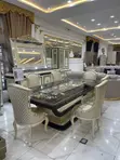 Full Set Turkish Royal Fabric Sofa & 8-Seater Dining Set - 2