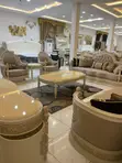 Brand New 10-Seater Turkish Royal Fabric Sofa Set with Dining Table - 1