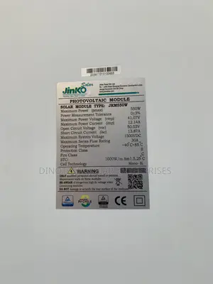 Jinko Solar Panel 550W 120 Cells Non-Bifacial