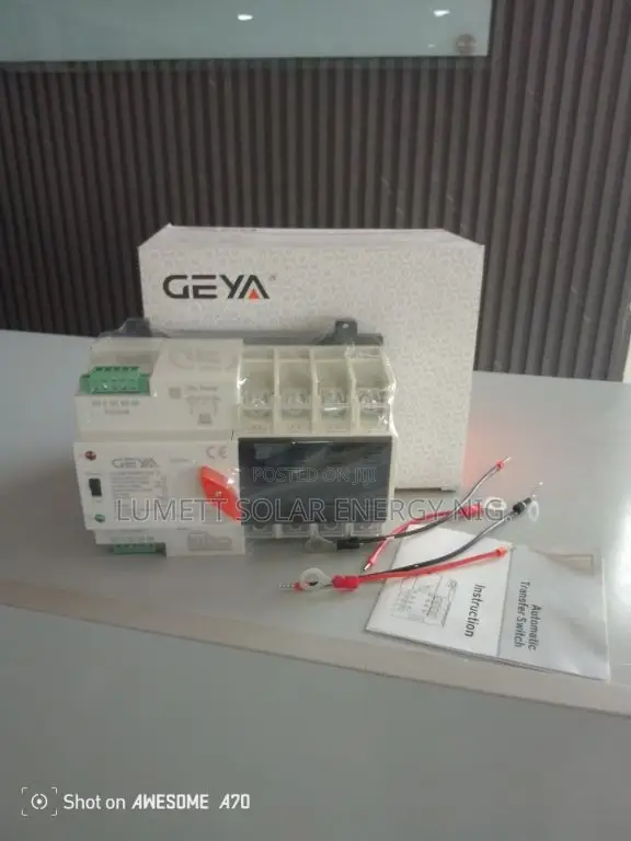 Geya W2R-4P 100A Automatic Generator Changeover Switch - 1