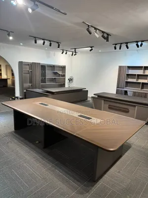 Luxury Imported Conference Table - 3.2m, Brown