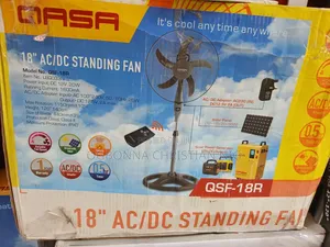 Qasa 18-inch Solar AC/DC Standing Fan