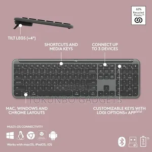 Logitech Signature Slim Bluetooth Keyboard (An Yi Amfani Da Shi A London)