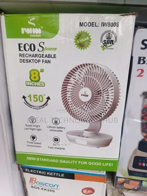 IWin Energy Eco Power Mai Sake Caji Fan Mai Girman Ciki 8-inch