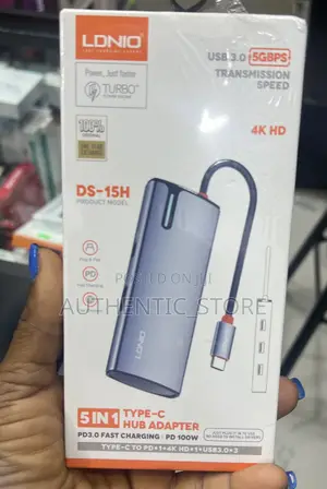 Ldnio 5-in-1 Type-C Hub Adapter tare da PD 100W Cajin Gaggawa