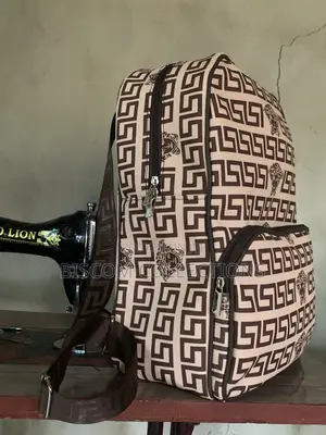 Versace Classic Brown Leather Backpack - Brand New