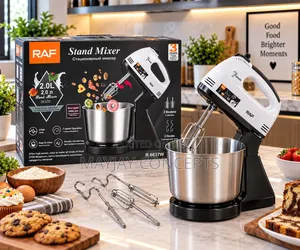 RAF 2L 270W Stand Mixer Mai Gudu 7 Tare Da Dough Hook