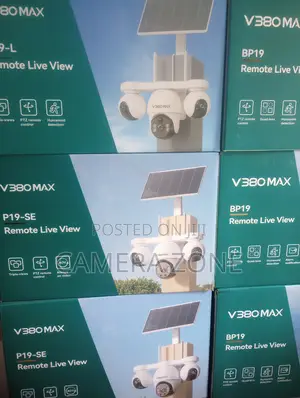 V380 MAX Solar PTZ BP19-SE Outdoor CCTV Camera (3 Lenses)