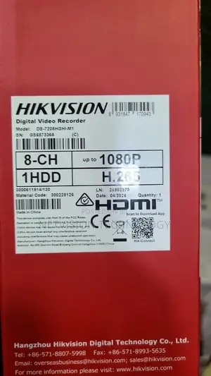 Hikvision 8 Channel Audio Hybrid DVR (Brand New)
