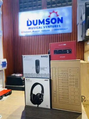 AKG P120 Mic, Scarlett Interface, AKG Headphones, SMK25 Keyboard