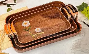 Acrylic Wooden Colour 3-in-1 Tray