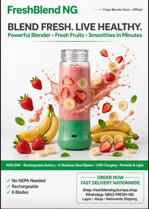 Blender Mai Sake Yin Caji Mai Hannu - 6 Haske