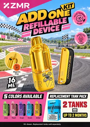 ZMR ADDONE Kunnen Vape Mai Sake Cikawa