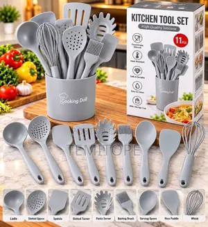 11pcs Cikakken Silicone Cookin Spoon Set da Whisk