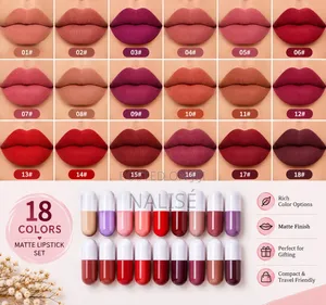 18-Color Matte Capsule Lipstick Set
