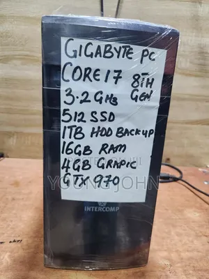 Gigabyte Desktop Computer - Intel Core i7, 16GB RAM, 512GB SSD + 1TB HDD