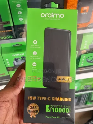 Oraimo PowerFlow B11 10000mAh Power Bank (15W Cajin Gaggawa)