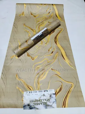 Luxury 3D Liquid Gold Marble Wallpaper