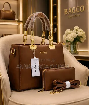 Bagco Classic Handbag - Brown Genuine Leather