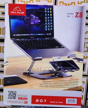 2-in-1 Tall Plus Laptop Stand tare da Fan Mai Sanyaya