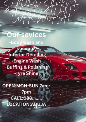 Car Wash & Banner Design Service