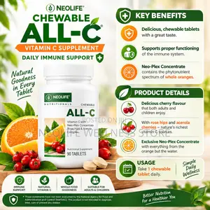 Chewable All-C 90 Tablets - Vitamin C Mai Tallafawa rigakafi