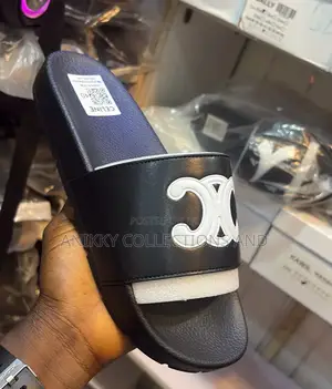 Celine Designer Slides - Baƙi