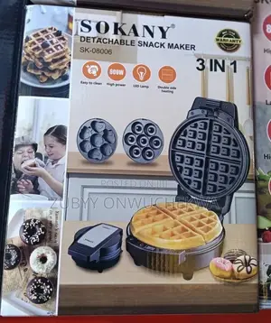 Sokany 3-in-1 Snack Maker Mai Cirewa