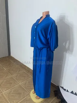 Abc Mata Blue Silk Loungewear Set (M)