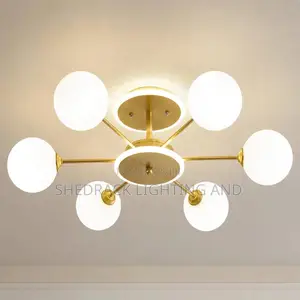 6-Ball Gold Ceiling Light