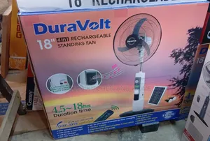 Duravolt 18-Inch 4-in-1 Rechargeable Standing Fan (Model DRE-3918)