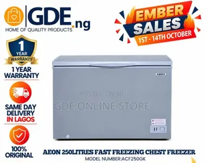 Aeon 250L Freezer Mai Sanyin Gaggawa
