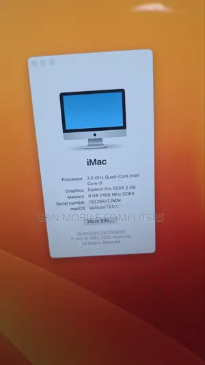 Apple iMac 2019 21.5" 4K Retina, Core i3, 8GB RAM, 1TB SSD