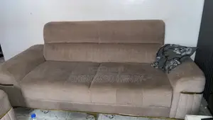 Sofa 3-Piece da aka yi amfani da shi - Brown/Beige Fabric