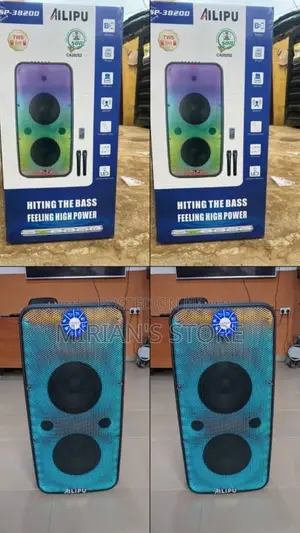 Ailipu SP-3820D Dual Speaker Party Box Tare Da Microphones 2