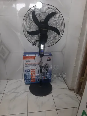 Brand New Solar Fan with Panel, 3 Bulbs, Remote