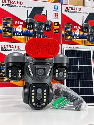 Solar 4G PTZ CCTV Kamera Mai Gilashin Hoto 4