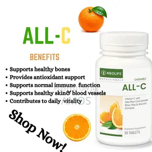 Chewable All-C 90 Tablets - Vitamin C Mai Tallafawa rigakafi