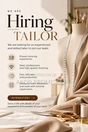 Experienced Tailor Needed - Full-time