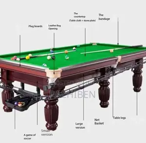 Teburin Snooker da aka shigo da shi - 2-in-1 Billiards & Wasan Kwallon Kafa