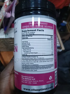 Vita Optimal Collagen Peptides 300g - Strawberry